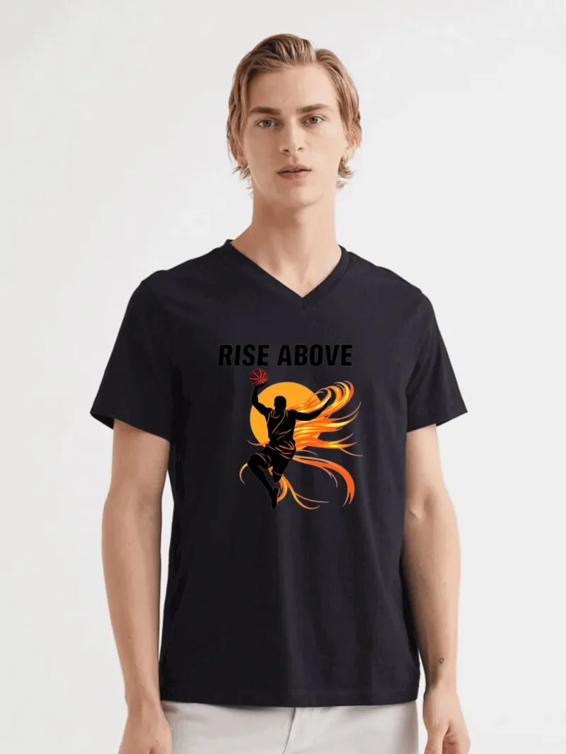 Dynamic Player Rising With Fire And Focus Pure Hustle In Motion Fabletee T-Shirt