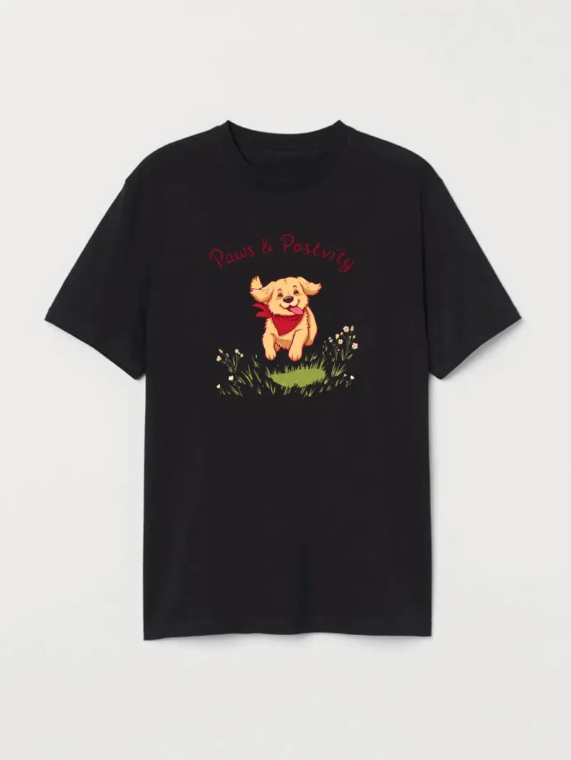 Joyful Puppy Graphic Bringing Smiles And Good Vibes Fabletee T-Shirt - Image 2