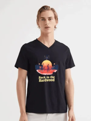 Sunset Streetball Vibes That Bring The Passion Of The Game To Life Fabletee T-Shirt