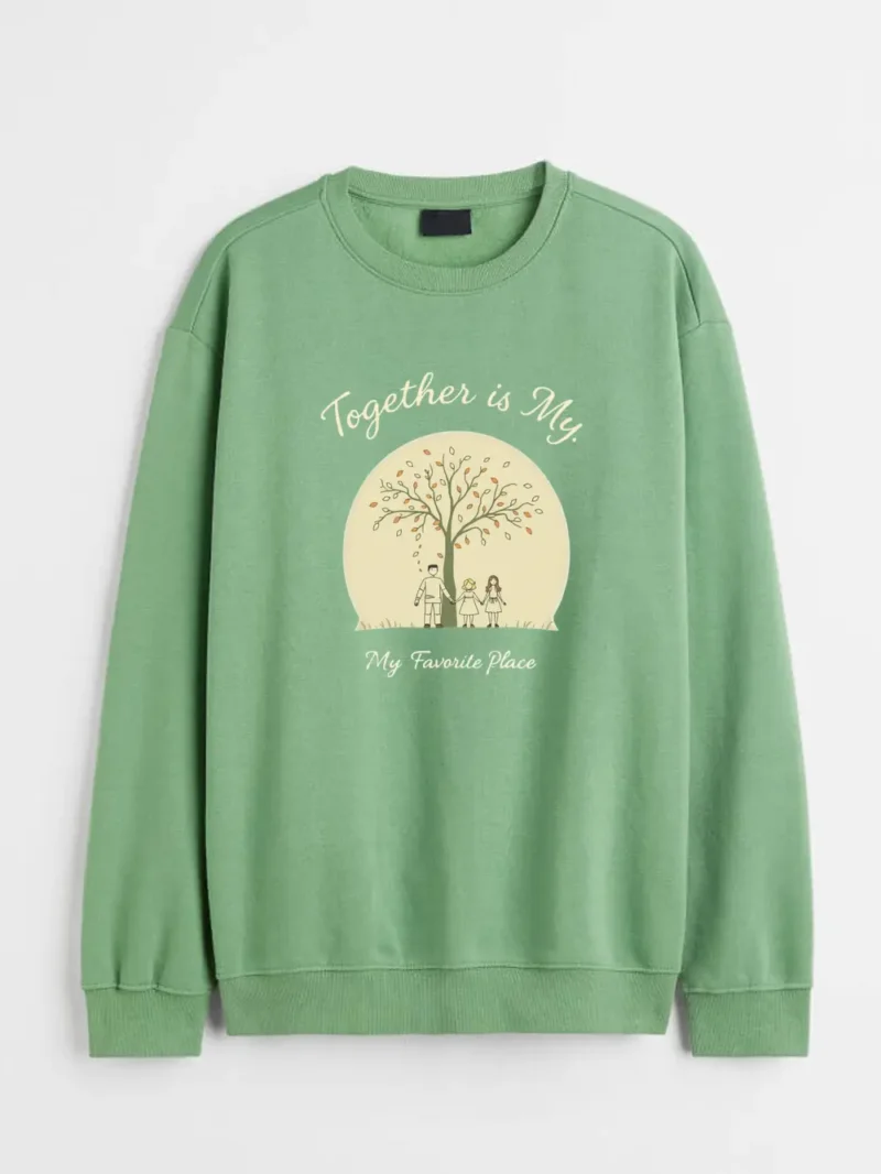 Wholesome Family Moment Under A Tree Perfect For Fall Gatherings Fabletee Sweatshirt - Image 2