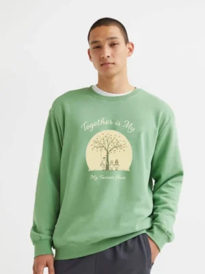 Wholesome Family Moment Under A Tree Perfect For Fall Gatherings Fabletee Sweatshirt
