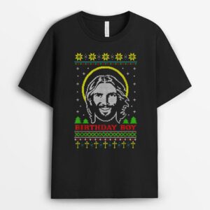 BIRTHDAY BOY JESUS Funny Ugly Christmas pajama family T-Shirt