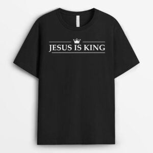 Christian Jesus Is King Design Crown T-Shirt