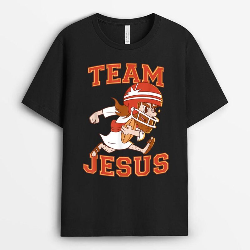 Christian Team Jesus Football Lover Faith Hope Christmas T-Shirt