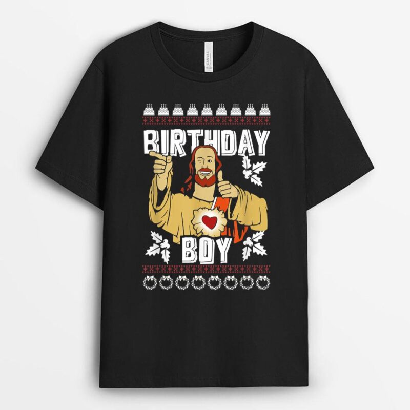 Christmas Birthday Boy Funny Jesus Religion Christian T-Shirt