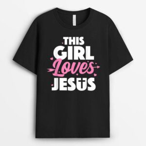Cool Jesus Art For Girls Women Kids Jesus Christian Lover T-Shirt
