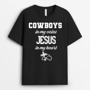 Cowboys In My Veins Jesus In My Heart, Christian Costume T-Shirt