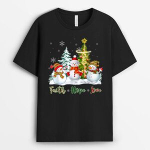 Faith hope love snowman jesus Funny Faith Lover God T-Shirt