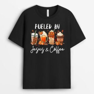 Funny Fueled By Coffee & Jesus Pumpkin Spice Latte T-Shirt
