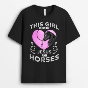 Girls Horses and Jesus T-Shirt