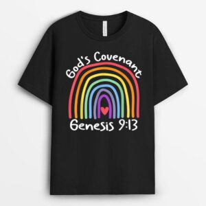 Godu2019s Covenant Rainbow Genesis 913 Christian Jesus Bible T-Shirt