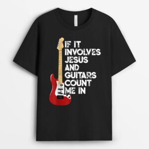 Guitarist Jesus Church Worship Guitar Player Christian T-Shirt