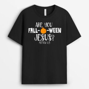 Halloween Are you Fall-o-ween Jesus Christian Faith Cross T-Shirt