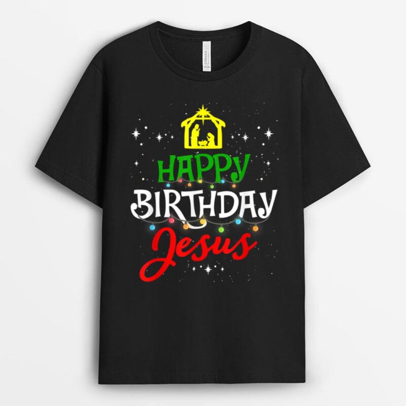 Happy Birthday Jesus Christmas Pajama Holiday Xmas T-Shirt