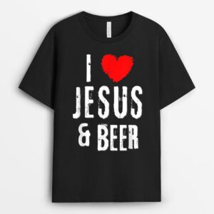 I Love JESUS and BEER, Christian Vintage Grunge alcohol T-Shirt