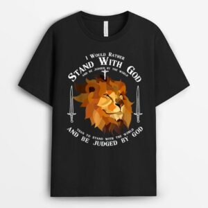 I Would Rather Stand With God, Knight Templar Jesus Religion T-Shirt