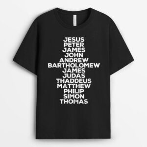 Jesus Christ 12 Apostles Disciples Funny Christmas Religous T-Shirt
