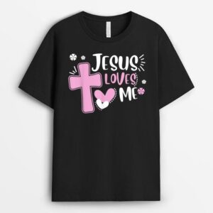 Jesus Loves Me Christian Cross Easter Day Family Outfit T-Shirt