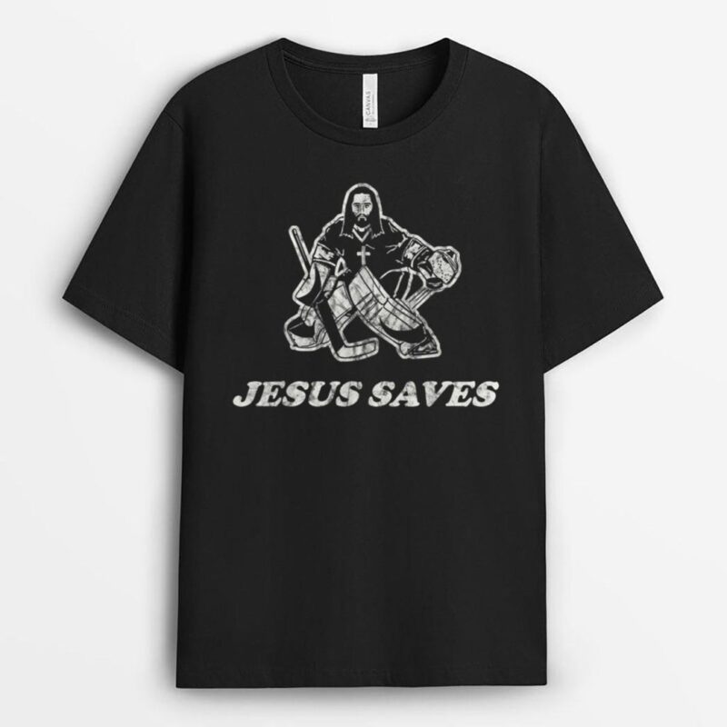 Jesus Saves Hockey Goalie T-Shirt