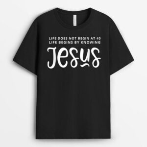 Life Does Not Begin At 40 Faith Christian 40th Birthday T-Shirt