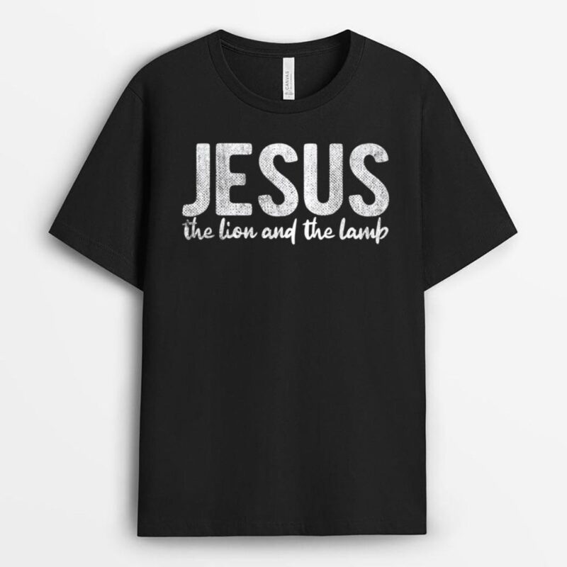 Lion And The Lamb Christian Religious Jesus T-Shirt