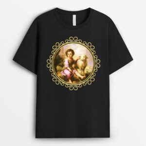 Saint John the Baptist Art Painting Jesus Agnus Dei Catholic T-Shirt