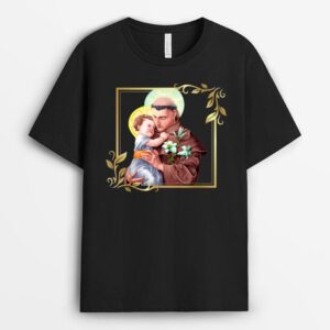 St Anthony of Padua Vintage Catholic Saint Infant Jesus T-Shirt