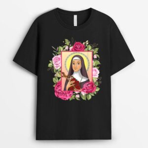St Therese of Lisieux Kids Little Flower Rose Catholic Saint T-Shirt