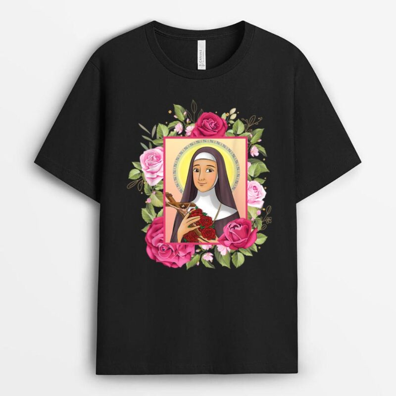 St Therese of Lisieux Kids Little Flower Rose Catholic Saint T-Shirt