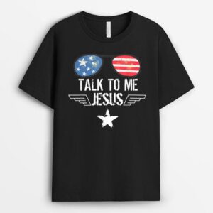 Talk To Me Jesus  Christian 4th Of July Flag Vintage T-Shirt