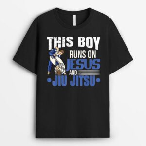 This Boy Runs On Jesus And Jiu Jitsu T-Shirt