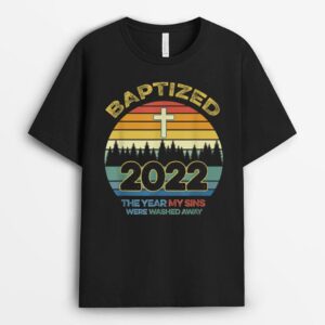 Vintage Retro Baptized Quote Acts 238 Cool Baptism Art T-Shirt