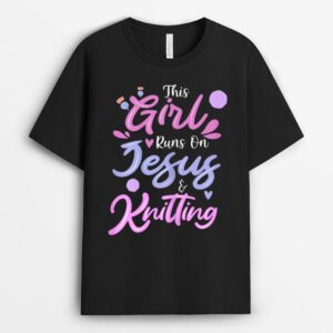 Womens Jesus & Knitting T-Shirt